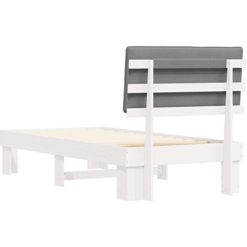  Krevetni okvir s tapiciranim uzglavljem Svijetlo siva Svjetlosiva 211 x 93 x 93 cm Slike