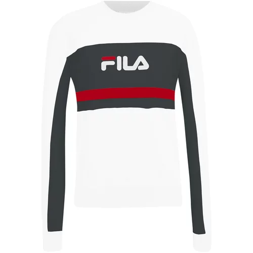Fila Športna majica 'LISHUI' antracit / temno rdeča / bela