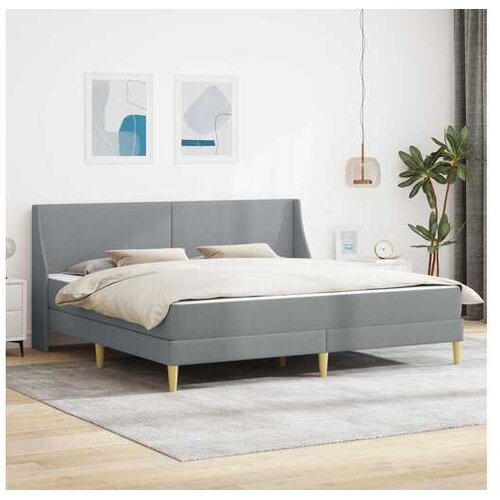 vidaXL Okvir kreveta s madracem Svjetlosiva 180 x 200 cm Tkanina - Svjetlosiva 180 x 200 cm Cijene