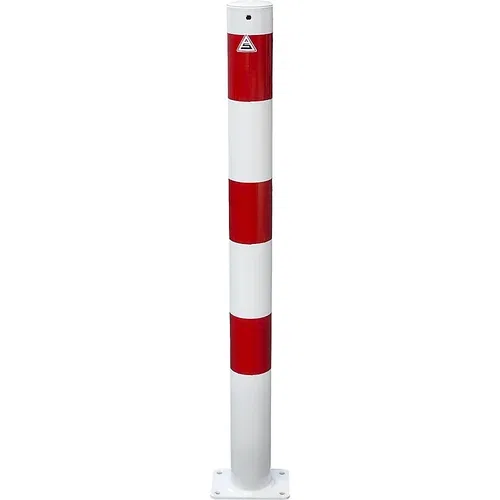 Schake Zaporni stebrič, Ø 76 mm, bel / rdeč, pritrditev z vložki, brez ušesca
