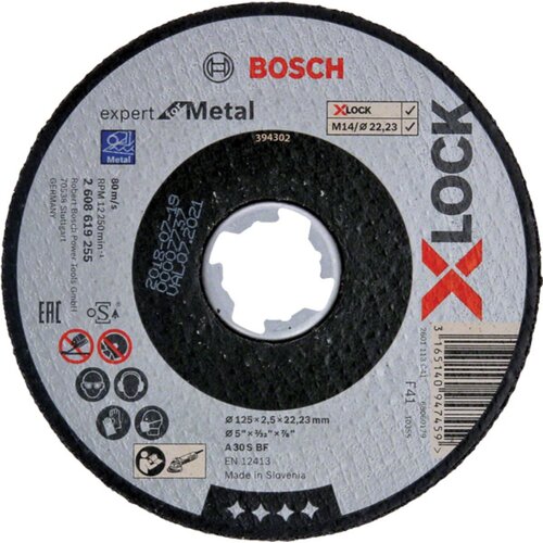 Bosch X-Lock Rezni disk (Promjer rezne ploče: 125 mm, Debljina plohe: 2,5 mm, Prikladno za: Metal) Slike