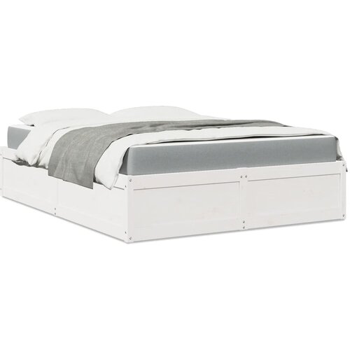 vidaXL Krevet s madracem bijeli 140x200 cm od masivne borovine Cijene