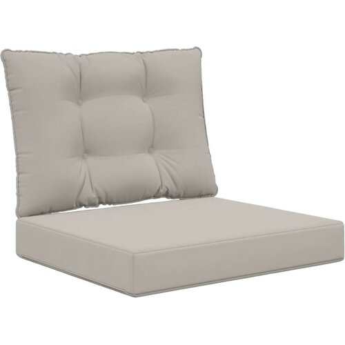  Jastuk za vanjsku sofU 2 pcs Sivi Poliester - Sivi 60 x 60 cm 1x sjedalo +1x naslon (2D s bartagom) Slike