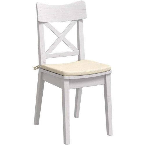 VidaXL Jastučići za sjedenje 4 pcs Krema 40 x 40 x 3 cm Slike