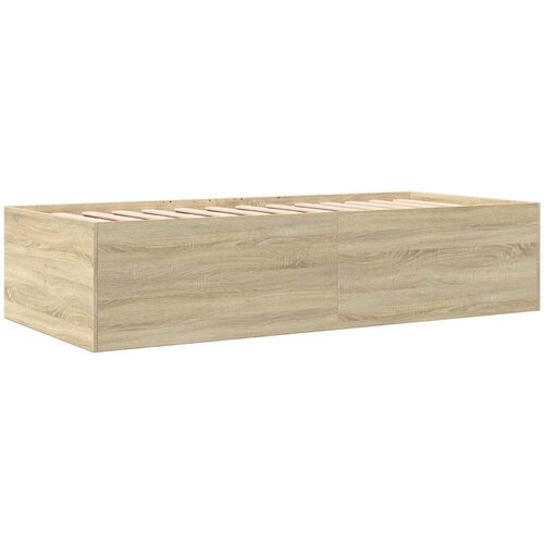  Okvir kreveta s pohranom s ladicama Hrast sonoma 80 x 200 cm Slike