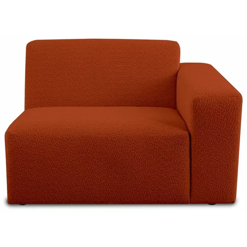 Scandic Opečnato oranžen modul za sedežno garnituro iz tkanine bouclé (desni kot) Roxy –