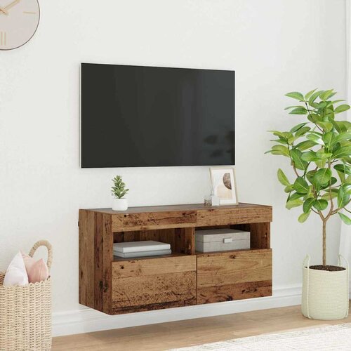 VidaXL TV stenska omara Star les 80 x 30 x 40 cm Konstruiran les Slike