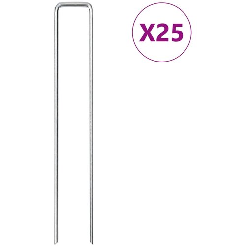 vidaXL Klinovi za tlo U-oblika 25 kom 20 x 3,5 cm od pocinčanog čelika Cijene