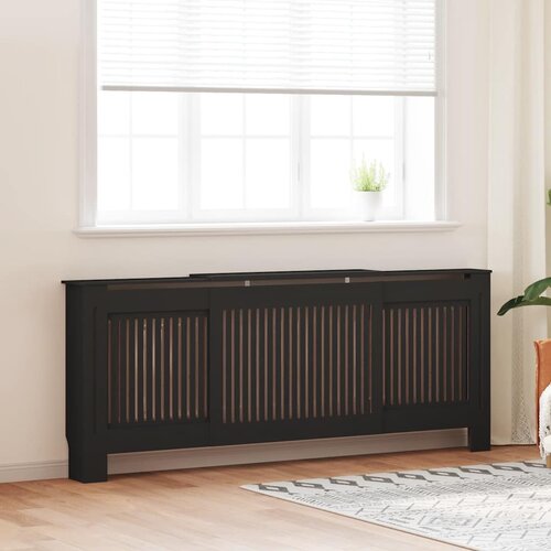 vidaXL Pokrov za radiator črn MDF 205 cm Cene