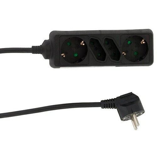  Kabel s utičnicama (Broj &amp;scaron;uko utičnica: 2 Kom., Crne boje, 1,4 m, 3.500 W) Slike
