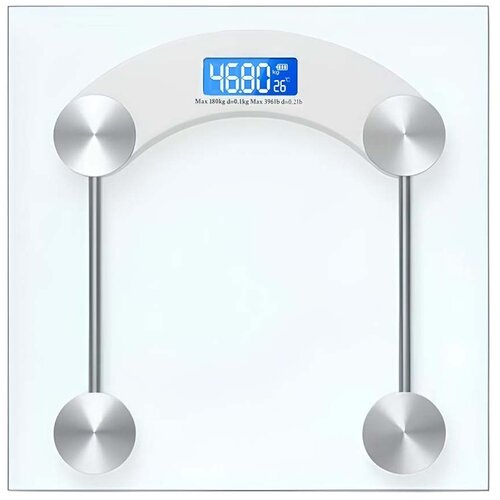 AVIZAR Digitalna elektronska tehtnica 180 kg 30 x 30 cm z LCD zaslonom, Bela, (5000277374) Cene