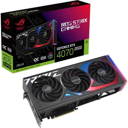 Asus Grafična kartica ROG GeForce RTX 4070 SUPER STRIX OC, 12GB GDDR6X, PCI-E 4.0 Cene