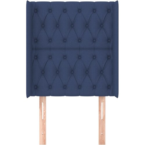  Uzglavlje s u&amp;scaron;ima plavo 83x16x118/128 cm od tkanine Slike