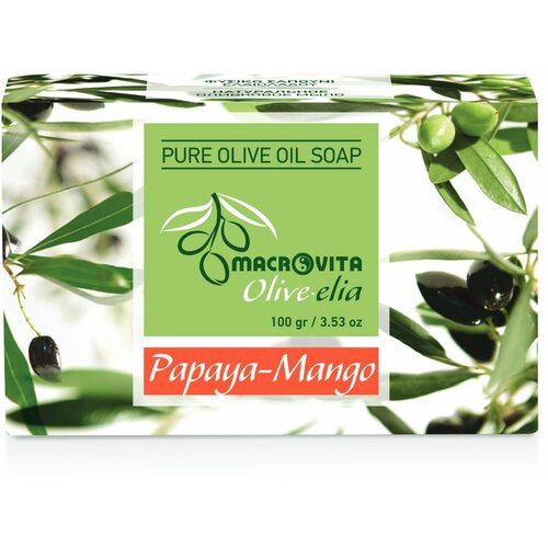 Macrovita pure olive oil soap Papaya-Mango Cene