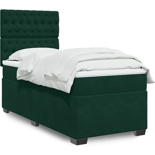 Box spring krevet s madracem tamnozeleni 100x200 cm bar&scaron;unasti Cijene
