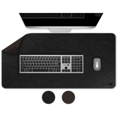 Connect IT CMP-4030-LG- Obostrana podloga za tastaturu i mi&amp;scaron; 90x40 cm crna/braon Slike