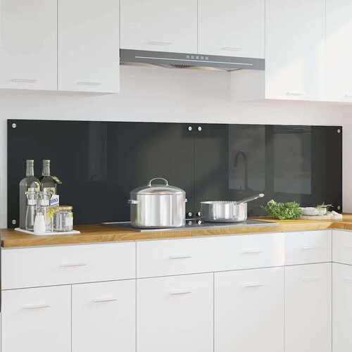 vidaXL Zaščita za kuhinjo 2 pcs Temno siva 100 x 50 cm kaljeno steklo Cene