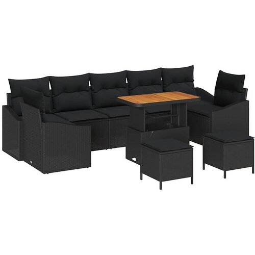  Sjedeća garnitura za vrt 10 kom. poliratan 288 x 123,5 x 85 cm Slike