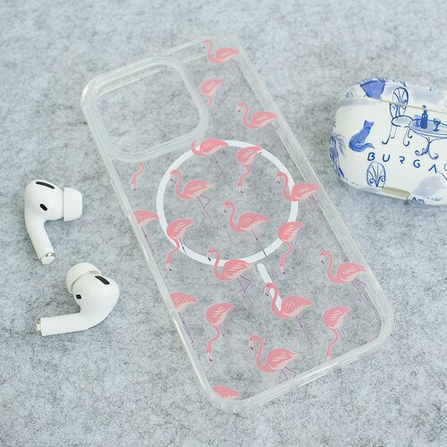 Nanobit Maska za iPhone 16 Pro Max Tropical Flamingos Mag Case Print Slike