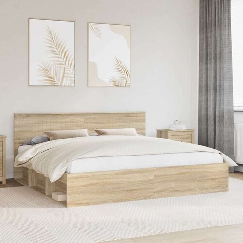  Konstrukcija postelje Sonoma 200 x 200 cm Masivno borovo les, (5000103590) Cene