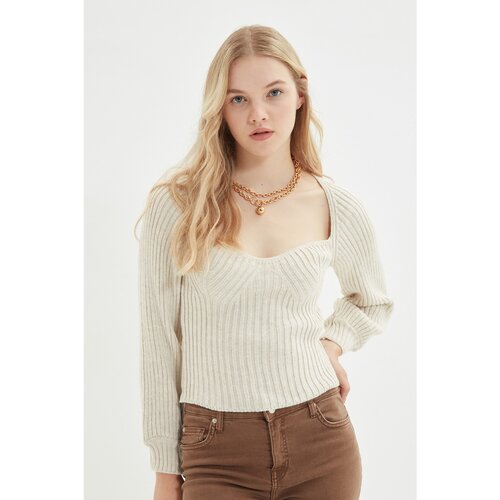 Trendyol stone Collar Detailed Knitwear Sweater Slike