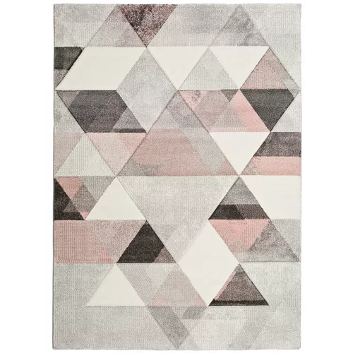 Universal Sivo-ružičasti tepih Pinky Dugaro, 160 x 230 cm