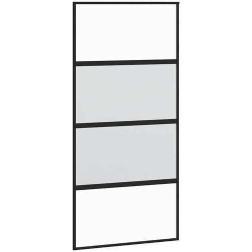VidaXL klizna vrata s priborom 102,5x205 cm kaljeno staklo i aluminij Slike