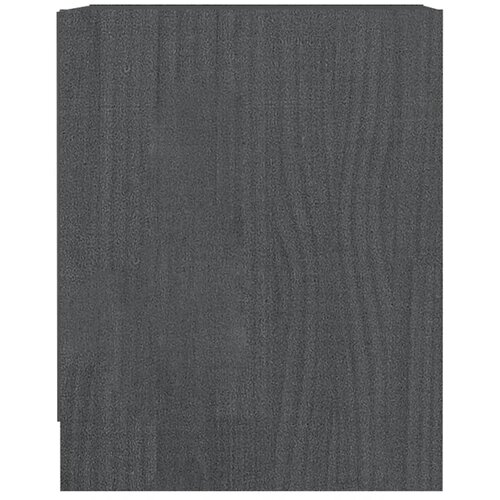  Noćni ormarići 2 kom sivi 35,5 x 33,5 x 41,5 cm od borovine Slike