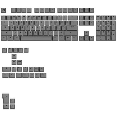 Glorious Keycaps GPBT Basic - Armor Grey Cene