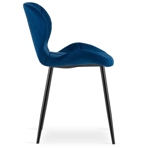 Mango stolica - tamnoplavi bar&amp;scaron;un / crne noge x 1 Slike