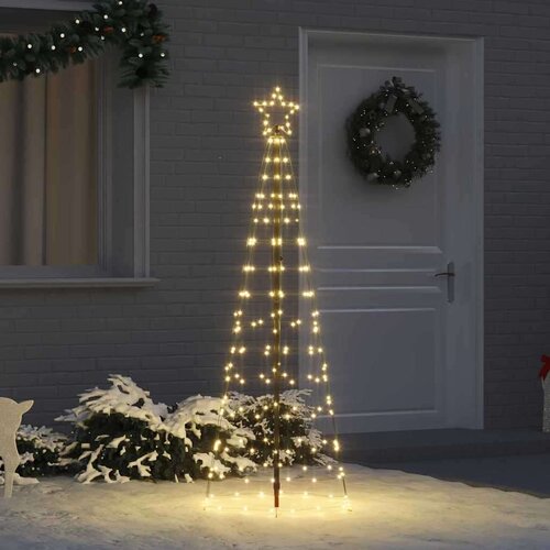 vidaXL LED božično drevesce med 390 LED Toplo bela 250 cm elezo Cene