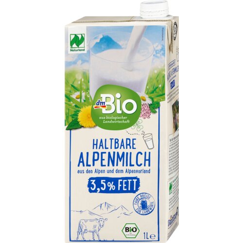 dmBio Dugotrajno alpsko organsko mleko - 3,5% mlečne masti 1 l Cene