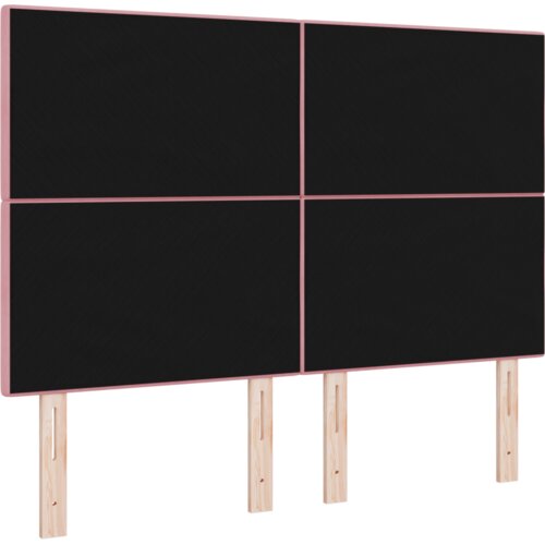  LED glava kreveta S LED lampica Ružičasta 160 cm Poliester Slike