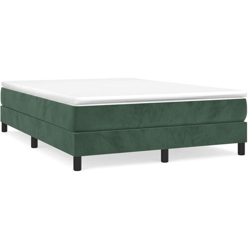 Maison Chic Box spring postelja - Vzmetna postelja z vzmetnico temno zelena 140x200 cm žamet SL6426, (21905820) Cene