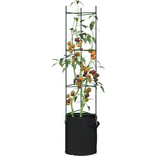 VidaXL mreža za paradižnik z vrečo za rastline 6 kosov 154 cm jeklo pp Slike