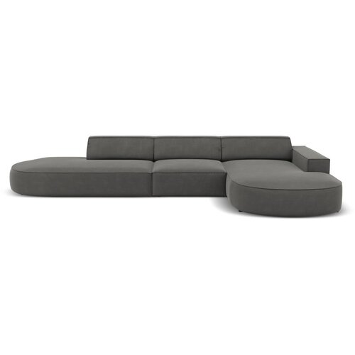 Micadoni Home Kutna garnitura od sivog bar&amp;scaron;una (desni kut) Jodie - Slike