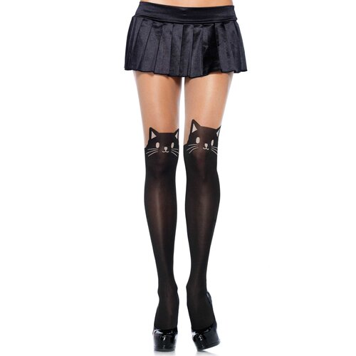 Leg Avenue Black Cat Opaque Pantyhose 7908 Cene