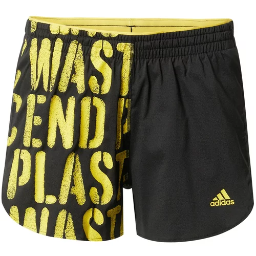 ADIDAS SPORTSWEAR Sportske hlače 'Run Fast' žuta / crna