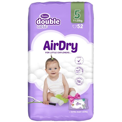 Violeta air dry 5 junior 11 - 25 kg pelene za bebe 52 kom Slike