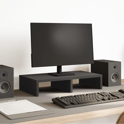 vidaXL Stojalo za monitor črna 50x27x10 cm inženirski les Cene