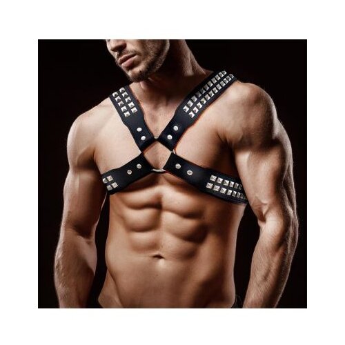INTOYOU BDSM LINE BDSM Line Adonis Chest Bondage Harness for Men Vegan Leather Black Cijene