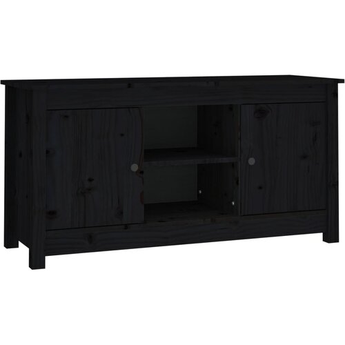 Maison Chic TV omarica - TV enota - Televizijska omarica črna 103x36,5x52 cm trdna borovina, (21701064) Cene