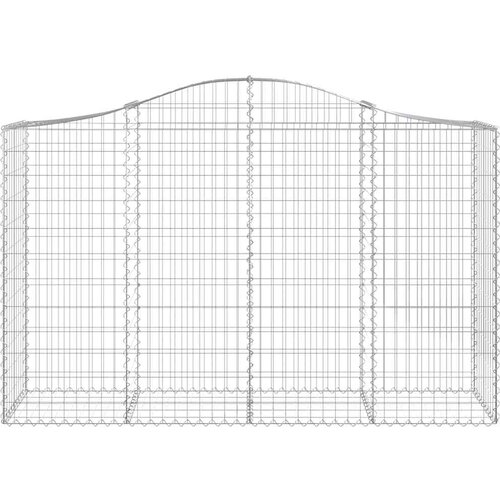  Lučne gabionske ko&amp;scaron;are 8 kom 200x50x120/140cm pocinčano željezo Slike