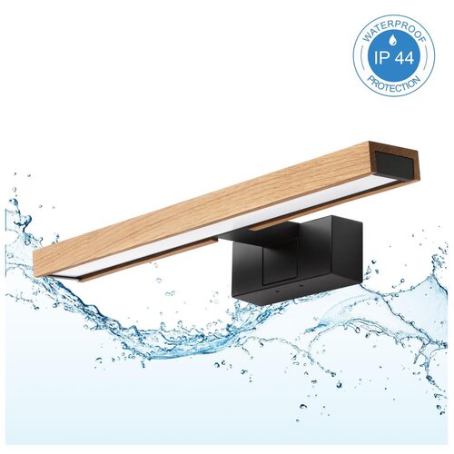 Brilagi LED osvetljenje za kupatilsko ogledalo 3u1 WOODY MIRROR LED/8W/230V IP44 crna/hrast Slike