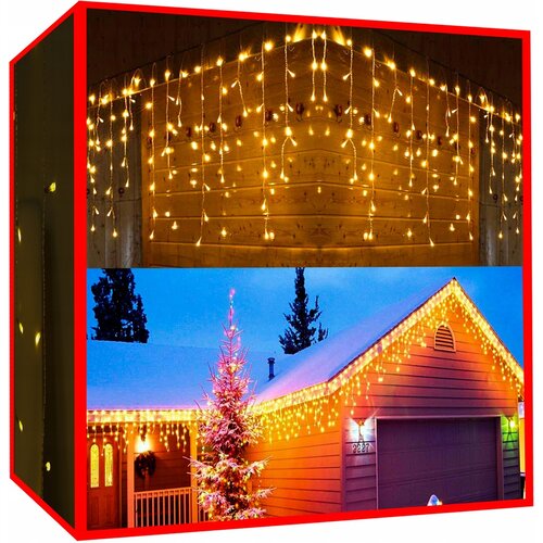 Malatec Novoletne lučke zavesa 300 LED toplo bela 12m FLASH in združevanje, (20383473) Cene