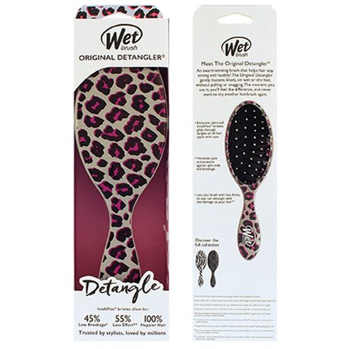 Wet Brush Original Detangler Safari krtača za lase za lepe lase in kožo Pink Leopard 1 kos Cene