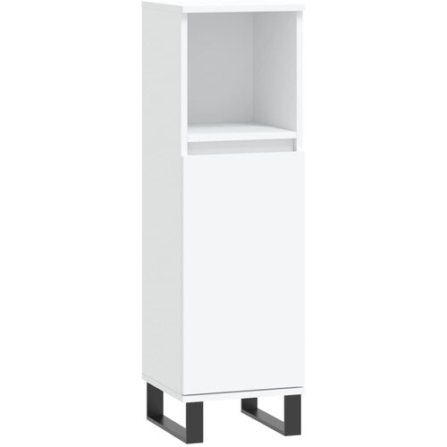 Maison Chic Kopalniška omarica - Kopalniški kabinet bela 30x30x100 cm inženirski les, (21794373) Cene