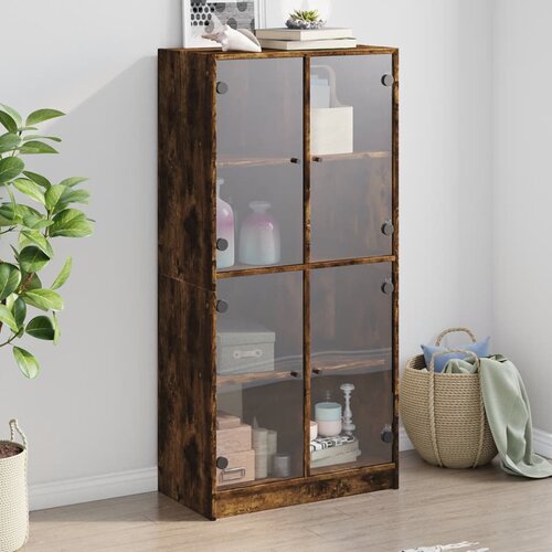 vidaXL Visoka komoda s vratima 68x37x142 cm konstruirano drvo Cene