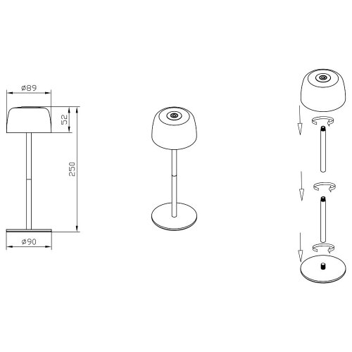 Zuma line ETLED-658-GR - LED punjiva lampa POCO, prigu&amp;scaron;iva, LED/2W/1200 mAh IP44, zelena Slike