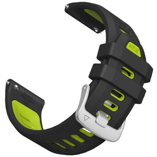 INF Silikonski dvobarvni pa&amp;scaron;ček za uro, združljiv z Garmin Forerunner 55 Black+Green, (5000382671) Slike